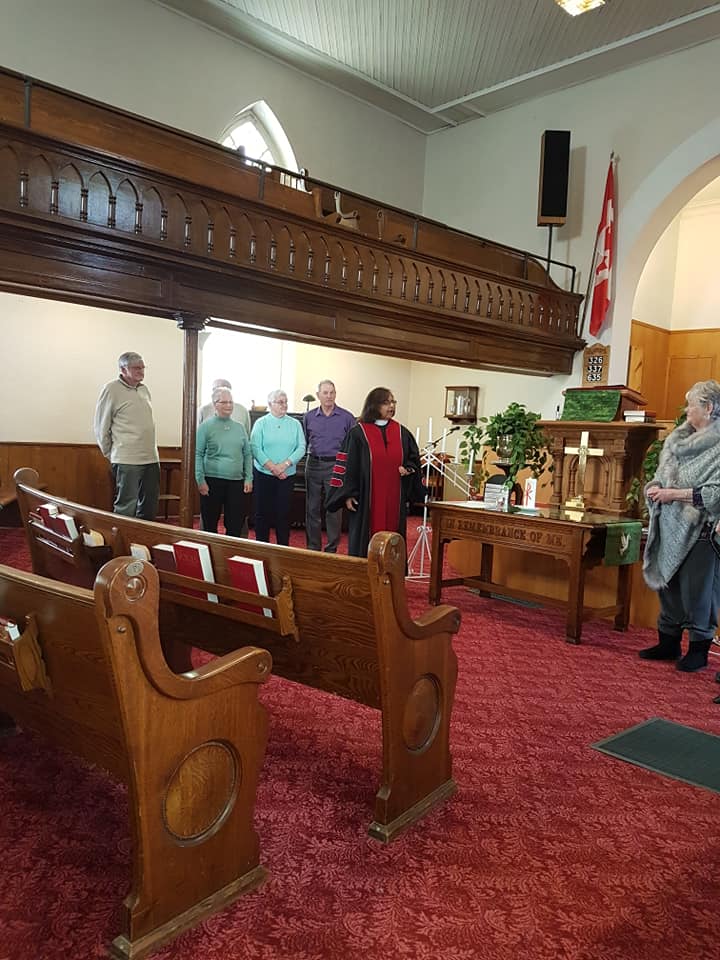 Small group Bible study and faith formation gathering at Bloomfield United Church